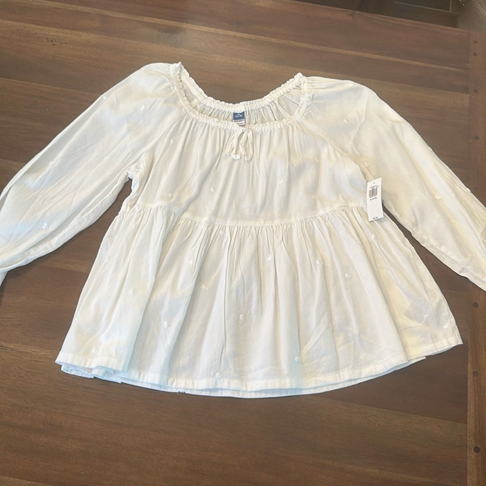 Girls 14/16 white blouse NWT